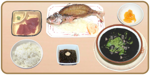 イカ墨汁定食